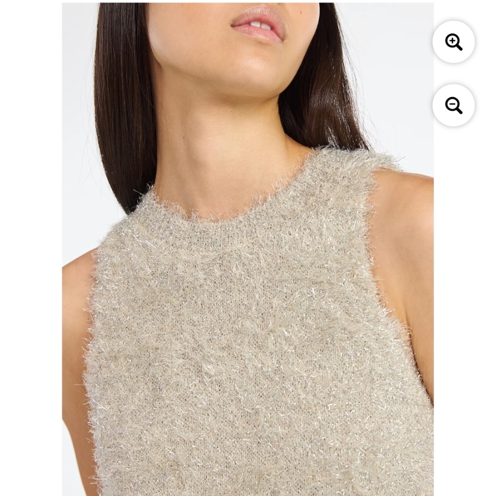 Scoop NYC Women’s Silver Tinsel Mini Dress Size Large NWT - Picture 5 of 6